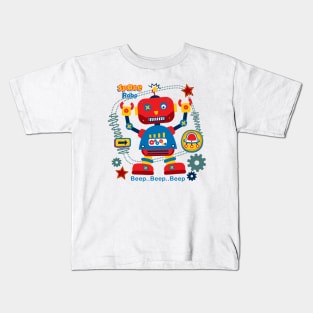 Space Robot Cartoon Kids T-Shirt